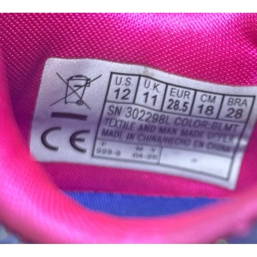 Skechers Unicorn Chaser Blue Rainbow Light Up Sneakers 302298L Girls Size 12
